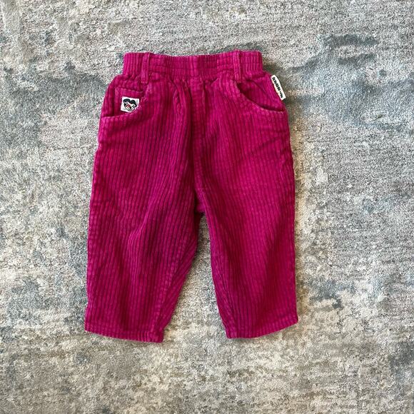Vintage Rebel Wide Whale Pink Cord Pants 12 Months - Picture 10 of 10